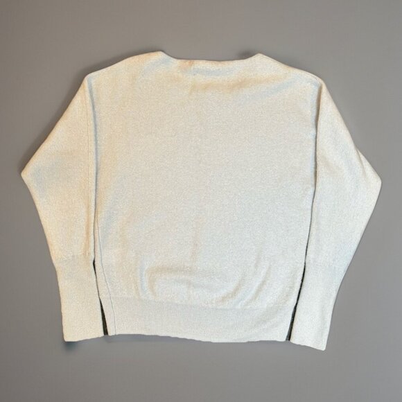 Tahari 100% Cashmere Crew Neck Sweater Women's Size Medium Light Blue Workwear - Picture 5 of 7